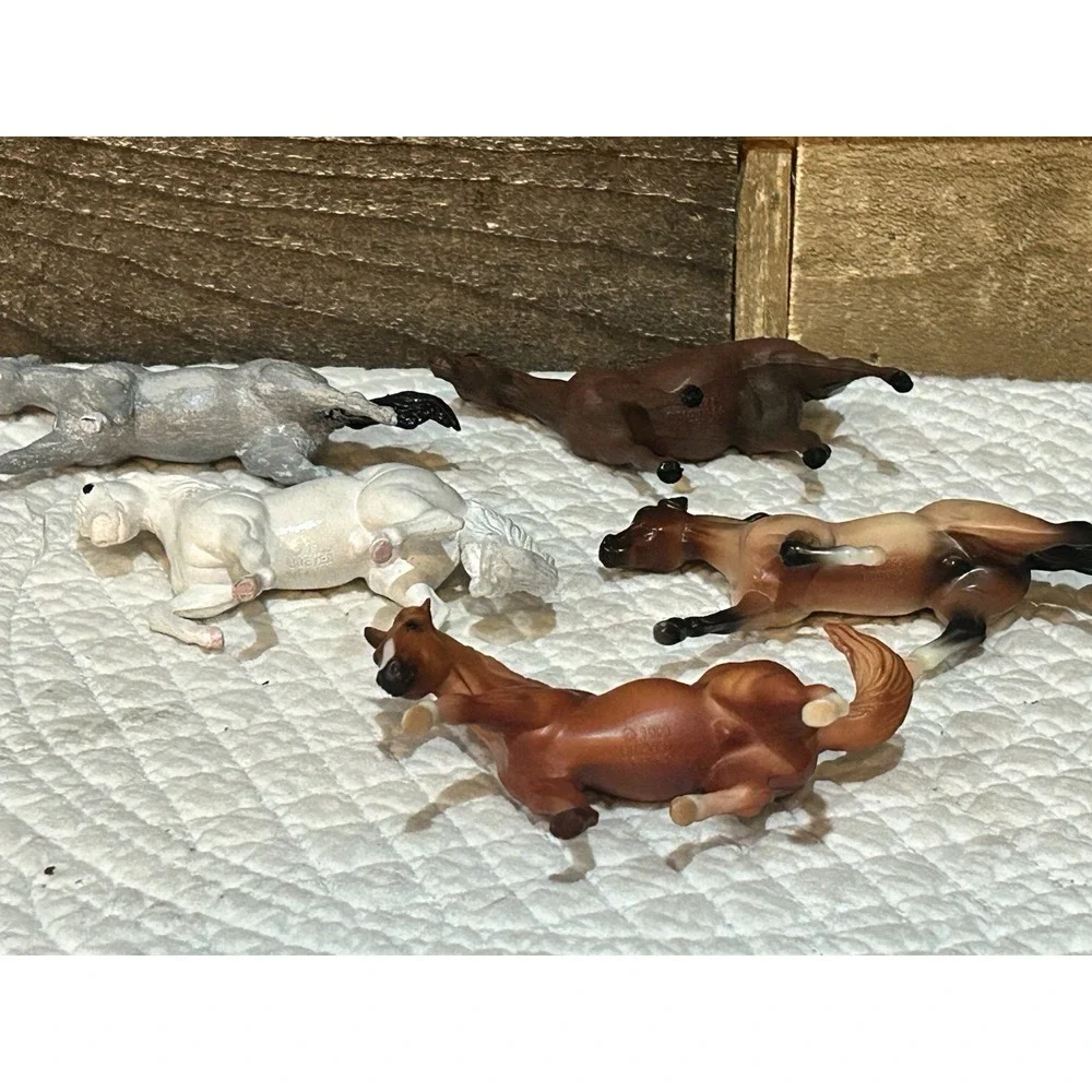 Vtg 5 Breyer Reeves Mini Small Horse Figurines 1970's Vintage Plastic 3